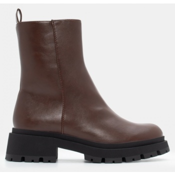 μποτάκια με τρακτερωτή σόλα - καφέ σε προσφορά