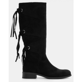 μπότες με διακοσμητικά κρόσσια - μαύρο σε προσφορά