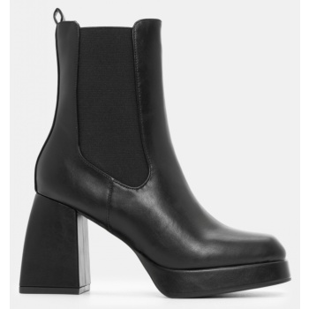 μποτάκια chelsea με τακούνι & φιάπα  σε προσφορά