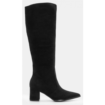 μπότες μυτερές μονόχρωμες - μαύρο σε προσφορά