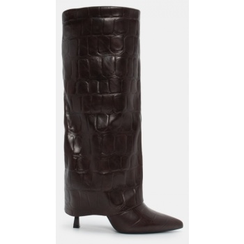 μπότες με εφέ αναδιπλούμενης φάσας  σε προσφορά