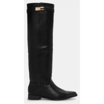 μπότες μυτερές με διακοσμητικό λουράκι σε προσφορά