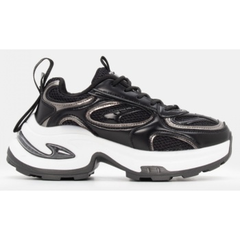 sneakers σε συνδυασμό υλικών - μαύρο σε προσφορά