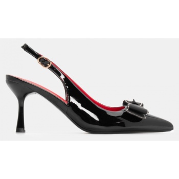 γόβες μυτερές slingback με φιόγκο  σε προσφορά