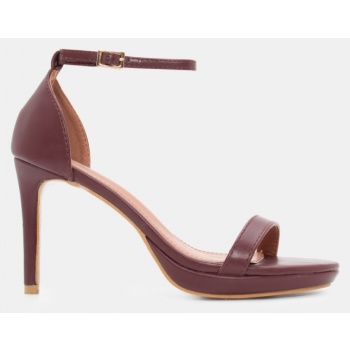 πέδιλα με μπαρέτα & φιάπα - μπορντό σε προσφορά