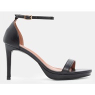  πέδιλα με μπαρέτα & φιάπα - μαύρο