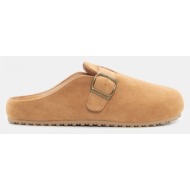  clogs σαμπό με διακοσμητικό λουράκι - κάμελ