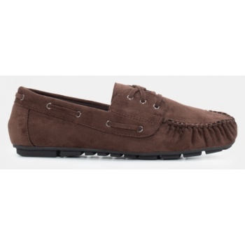 μπαλαρίνες με κορδόνια - καφέ σκούρο σε προσφορά