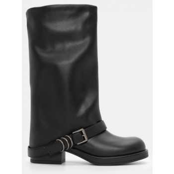 μπότες με εφέ αναδιπλούμενης φάσας  σε προσφορά