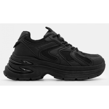 sneakers chunky με δίχτυ - μαύρο σε προσφορά