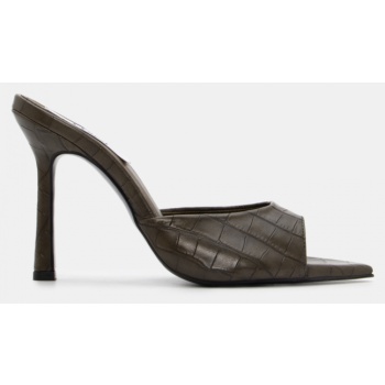 luigi design - mules μυτερά croco - χακί σε προσφορά