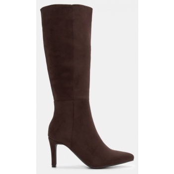 μπότες μυτερές με τακούνι - καφέ σκούρο σε προσφορά