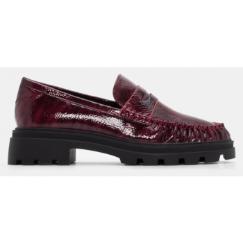 μοκασίνια με σούρες - μπορντό σε προσφορά