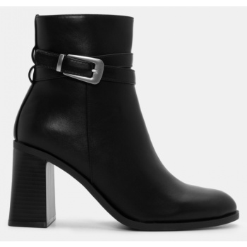 μποτάκια με χιαστί λουράκια - μαύρο σε προσφορά