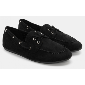 μοκασίνια με κορδόνια - μαύρο σε προσφορά
