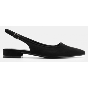 γοβάκια slingback μυτερά με τόκα - μαύρο σε προσφορά