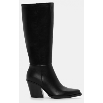 μπότες cowboy μυτερές μονόχρωμες - μαύρο σε προσφορά