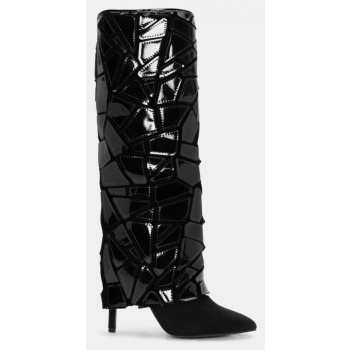 μπότες με εφέ αναδιπλούμενης φάσας  σε προσφορά