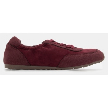 sneakers flat με λάστιχο - μπορντό σε προσφορά