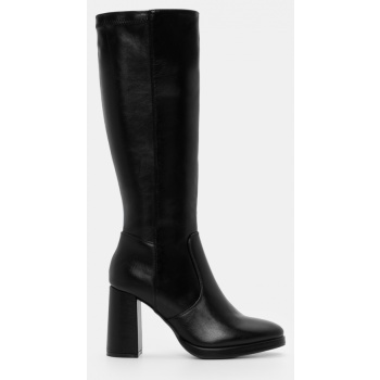 μπότες με φιάπα & τακούνι - μαύρο σε προσφορά