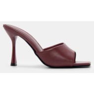  mules με φαρδιά φάσα - μπορντό
