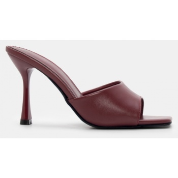 mules με φαρδιά φάσα - μπορντό σε προσφορά