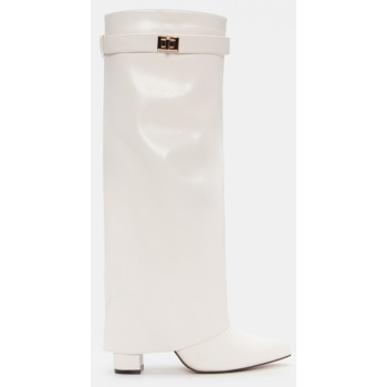 μπότες με εφέ αναδιπλούμενης φάσας  σε προσφορά