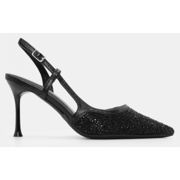 γόβες slingback με strass - μαύρο σε προσφορά