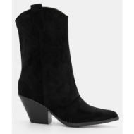  μποτάκια cowboy με κέντημα - μαύρο