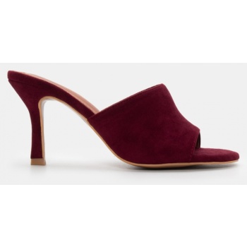 mules με φαρδιά φάσα - μπορντό σε προσφορά