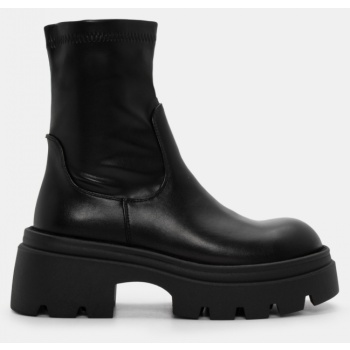 μποτάκια με τρακτερωτή σόλα - μαύρο σε προσφορά