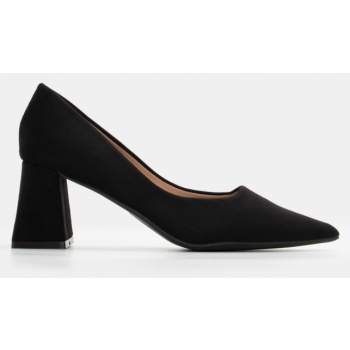 γόβες μυτερές μονόχρωμες - μαύρο σε προσφορά