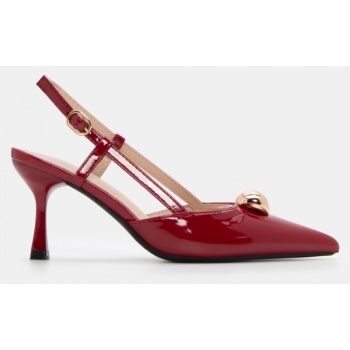 γόβες μυτερές slingback με διακοσμητική σε προσφορά