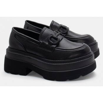 μοκασίνια δίσολα με αγκράφα - μαύρο σε προσφορά