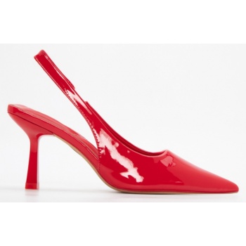 γόβες μυτερές μονόχρωμες - κόκκινο σε προσφορά