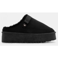  clogs σαμπό με εσωτερική επένδυση γούνας - μαύρο