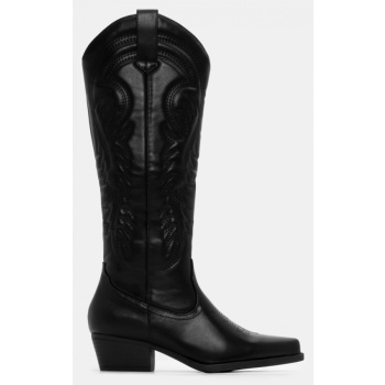 μπότες cowboy με κέντημα - μαύρο σε προσφορά