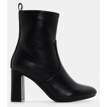 μποτάκια με τακούνι - μαύρο-ματ σε προσφορά