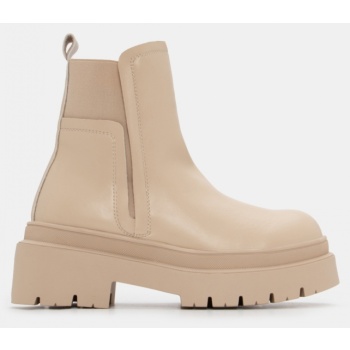 μποτάκια δίσολα με λάστιχο - μπεζ σε προσφορά