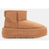  μποτάκια δίσολα με εσωτερική επένδυση γούνας - κάμελ