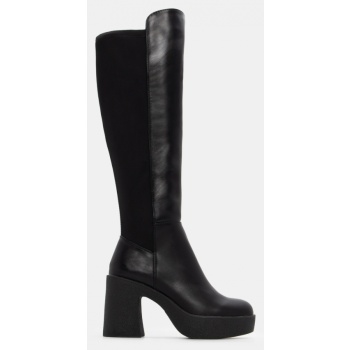 μπότες platform με λάστιχο - μαύρο σε προσφορά