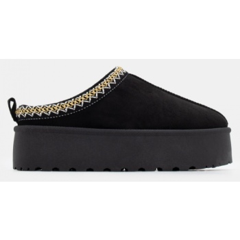 παντόφλες δίσολες με κέντημα - μαύρο σε προσφορά