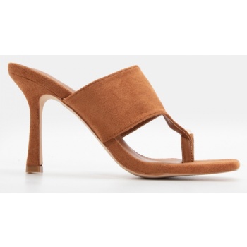 mules με χρυσή λεπτομέρεια - κάμελ σε προσφορά