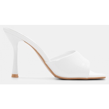 mules με φαρδιά φάσα - λευκό σε προσφορά
