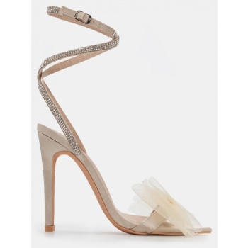 πέδιλα με διακοσμητικό φιόγκο & strass σε προσφορά