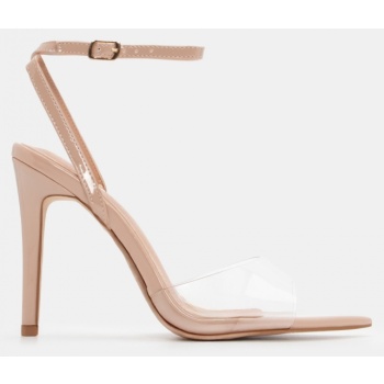 πέδιλα με διάφανη φάσα - nude σε προσφορά