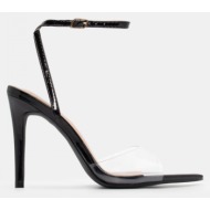  πέδιλα με διάφανη φάσα - μαύρο