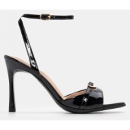  πέδιλα με διακοσμητικό λουράκι & μπαρέτα - μαύρο