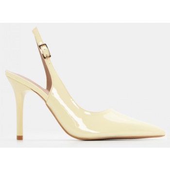 γόβες μυτερές slingback - κίτρινο σε προσφορά