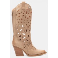  μπότες cowboy με σχέδια - μπεζ-σκούρο